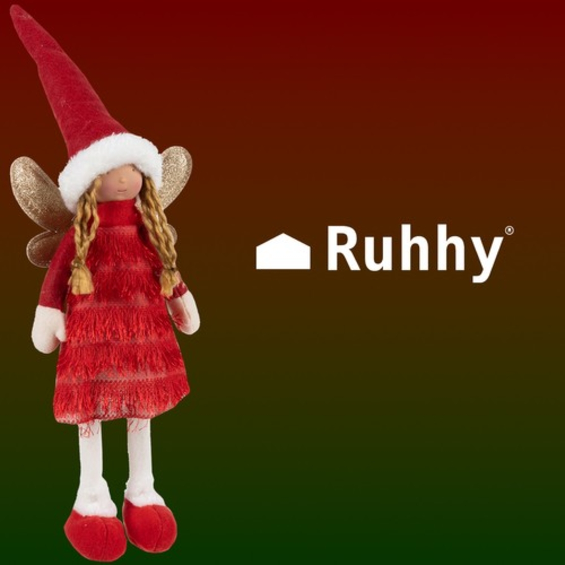 Фея - червена коледна фигурка Ruhhy 22346