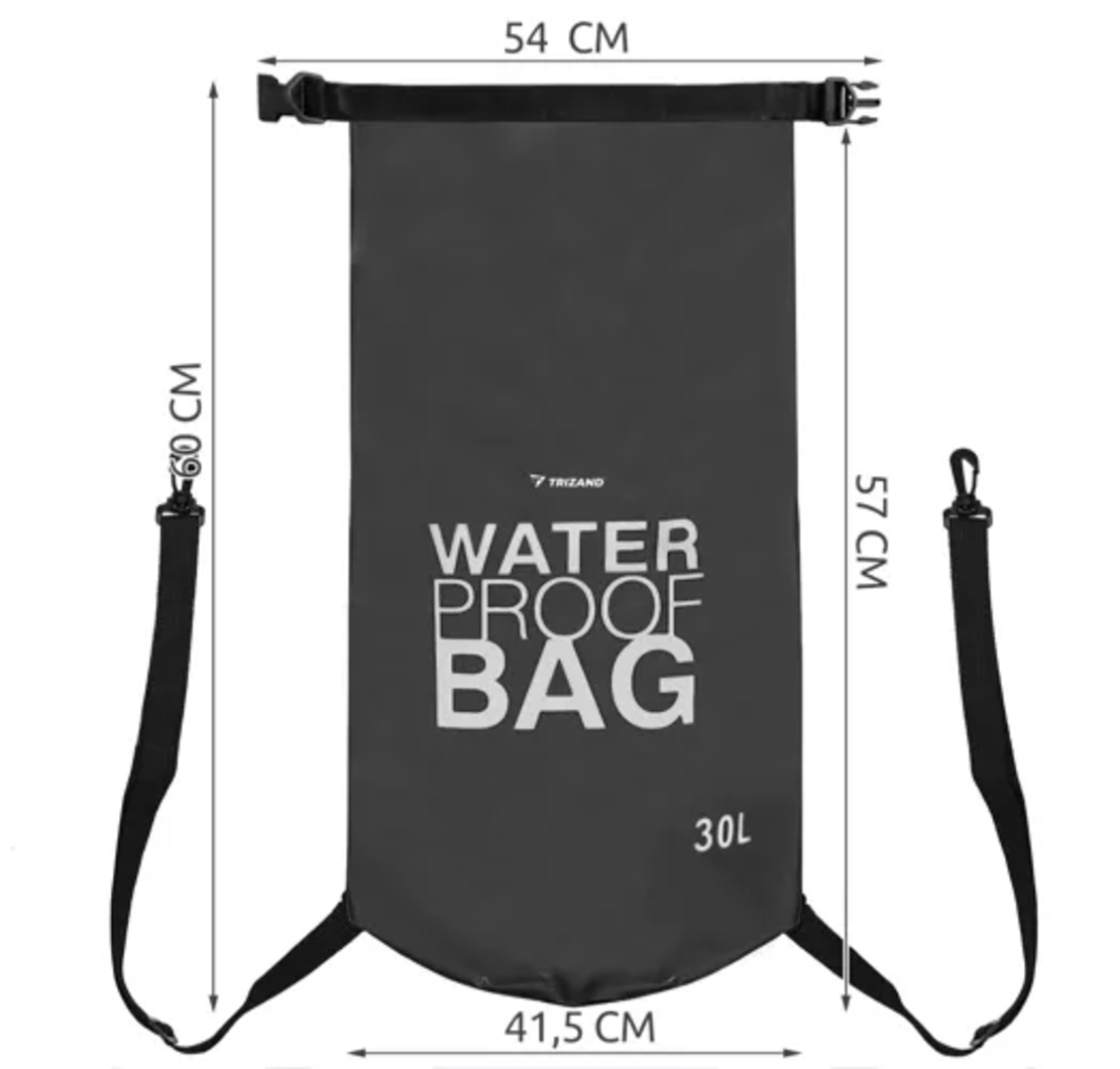 Водоустойчива чанта 30L черна 23568