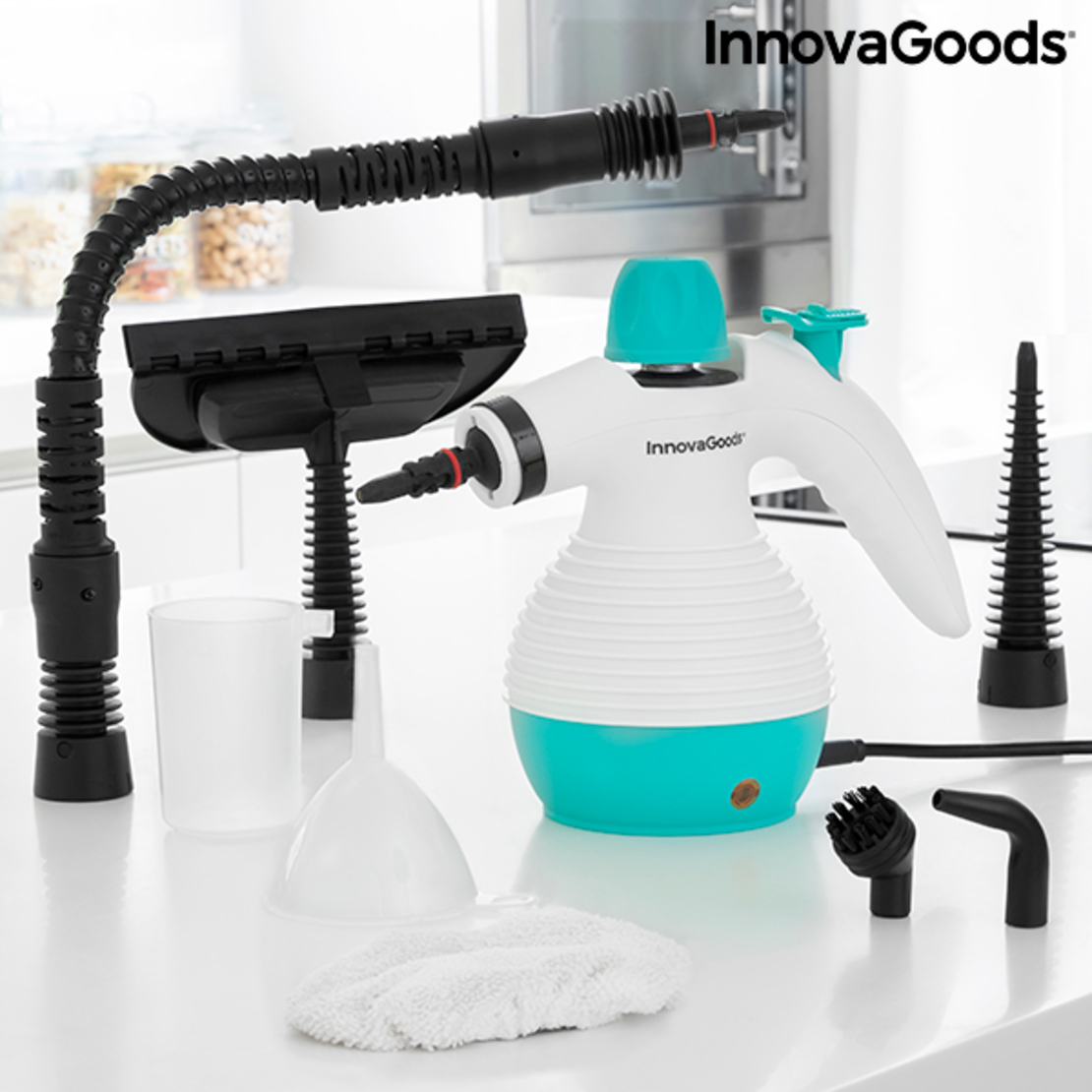 Многофункционален ръчен изпарител с аксесоари 9 в 1 Steany InnovaGoods 0,35 L 3 Bar 1000W