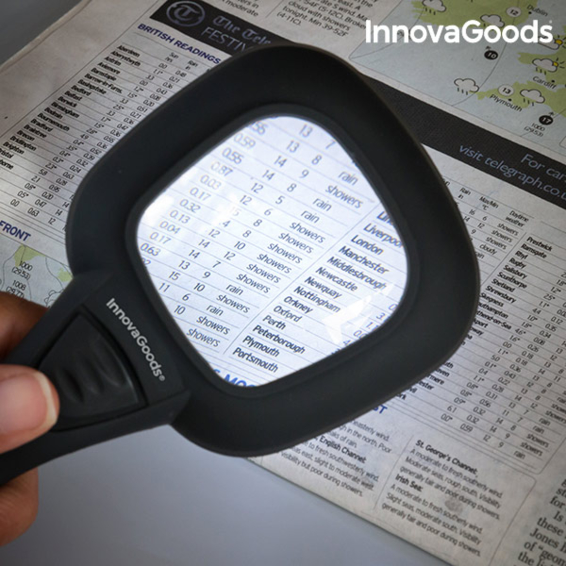 Лупа с Ултравиолетова LED Светлина 3X InnovaGoods