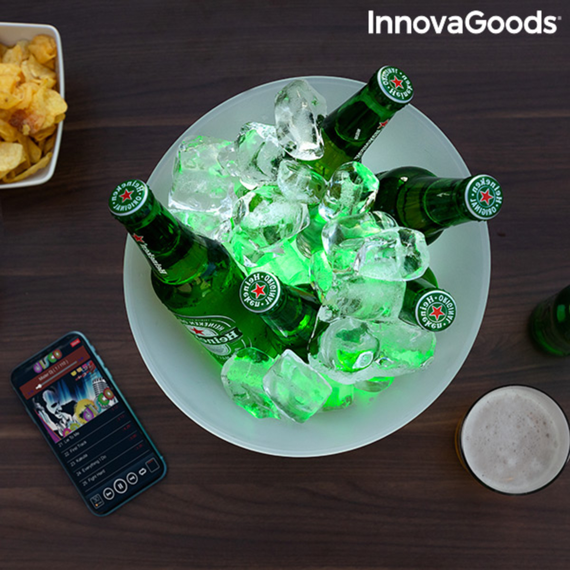 LED кофичка за лед с презареждаща се колона Sonice InnovaGoods