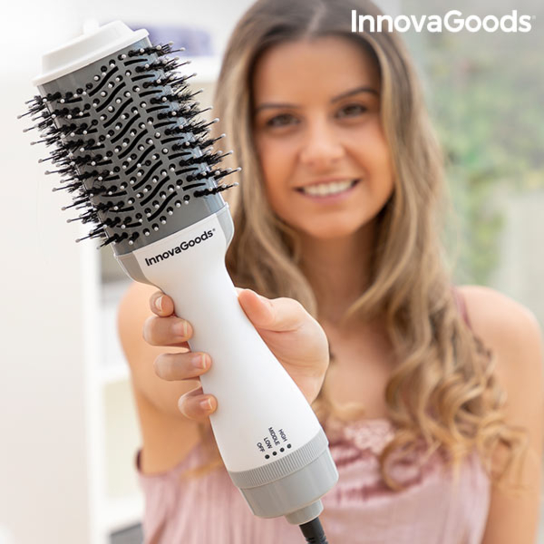Йонна Четка за Изсушаване и Обем Volumio InnovaGoods 1000W Бял/Сив