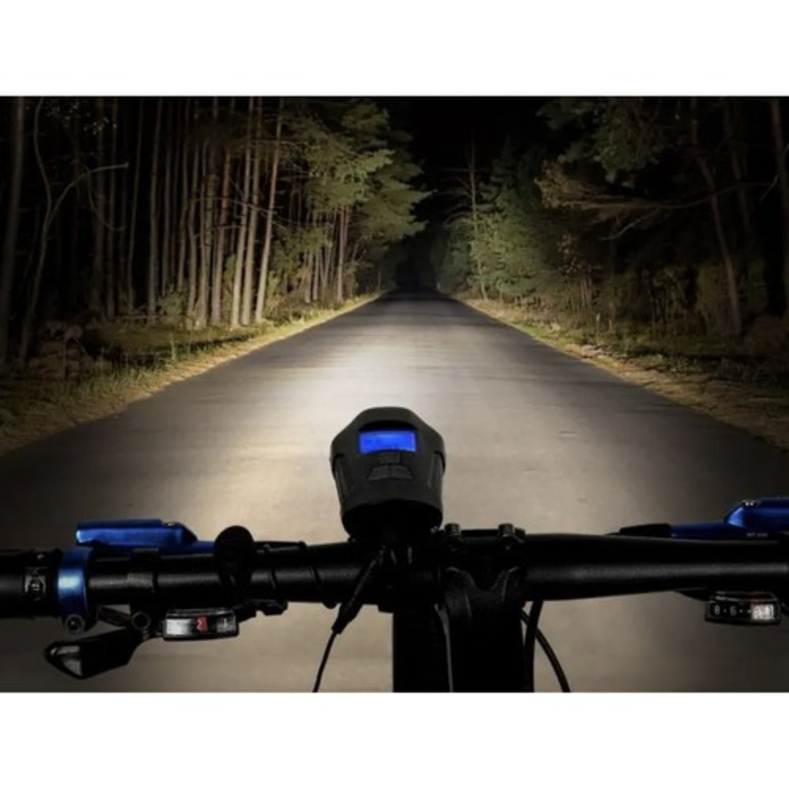 LED фар за велосипед с брояч 23680