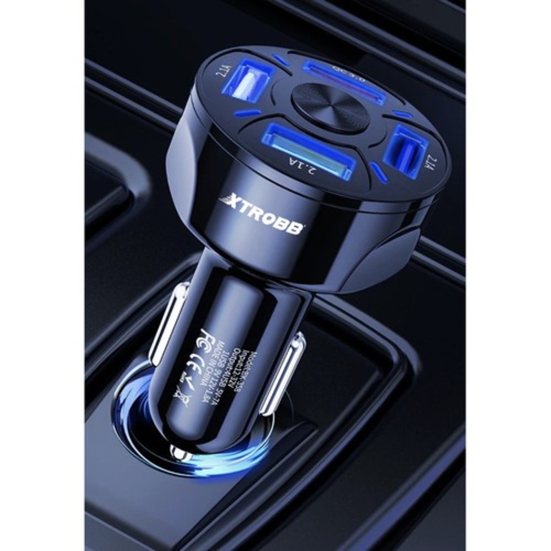 4x USB зарядно за кола + кабел Xtrobb 19907