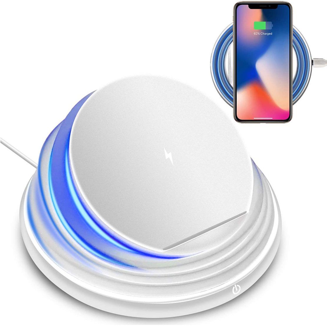 Английски Бързо qi бързо 10w usb индукционно безжично зарядно c