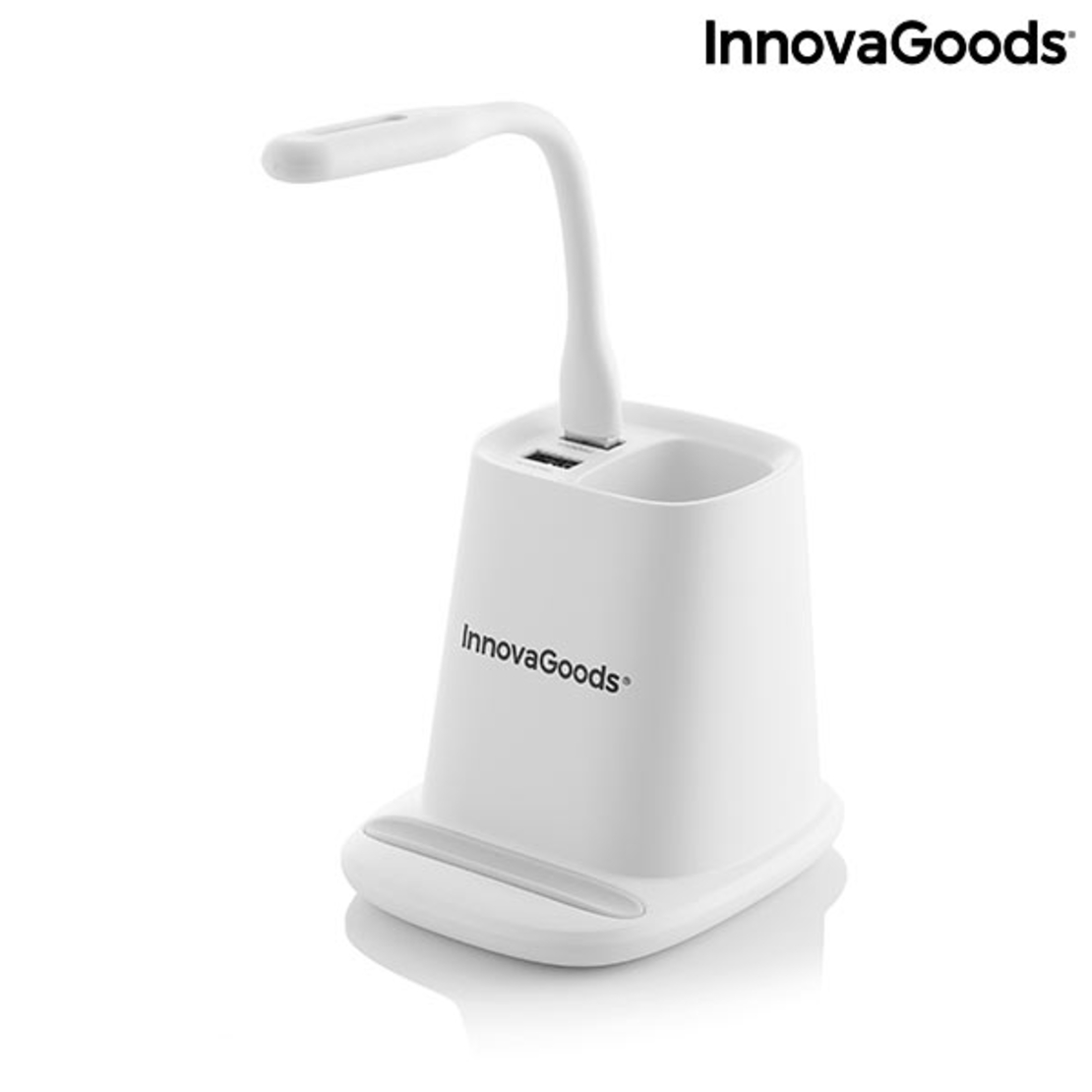 Безжично Зарядно Устройство с Поставка-Органайзер и USB LED лампа 5 в 1 DesKing InnovaGoods