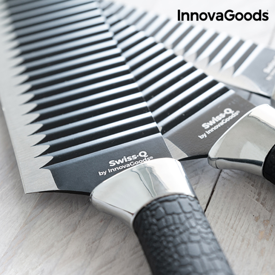 Комплект Ножове Black Shark Swiss Q Namiutsu InnovaGoods (4 Части)