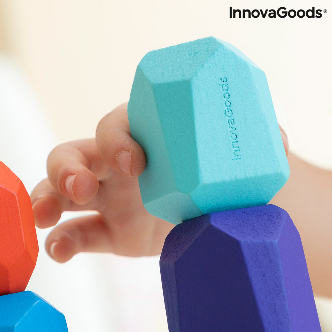Подреждащи се Дървени Балансиращи Камъни Wotonys InnovaGoods 16 Части