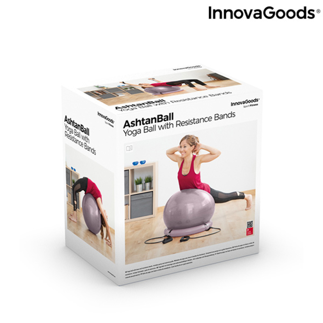 Йога Топка с Пръстен за Стабилност и Ленти за Съпротива Ashtanball InnovaGoods