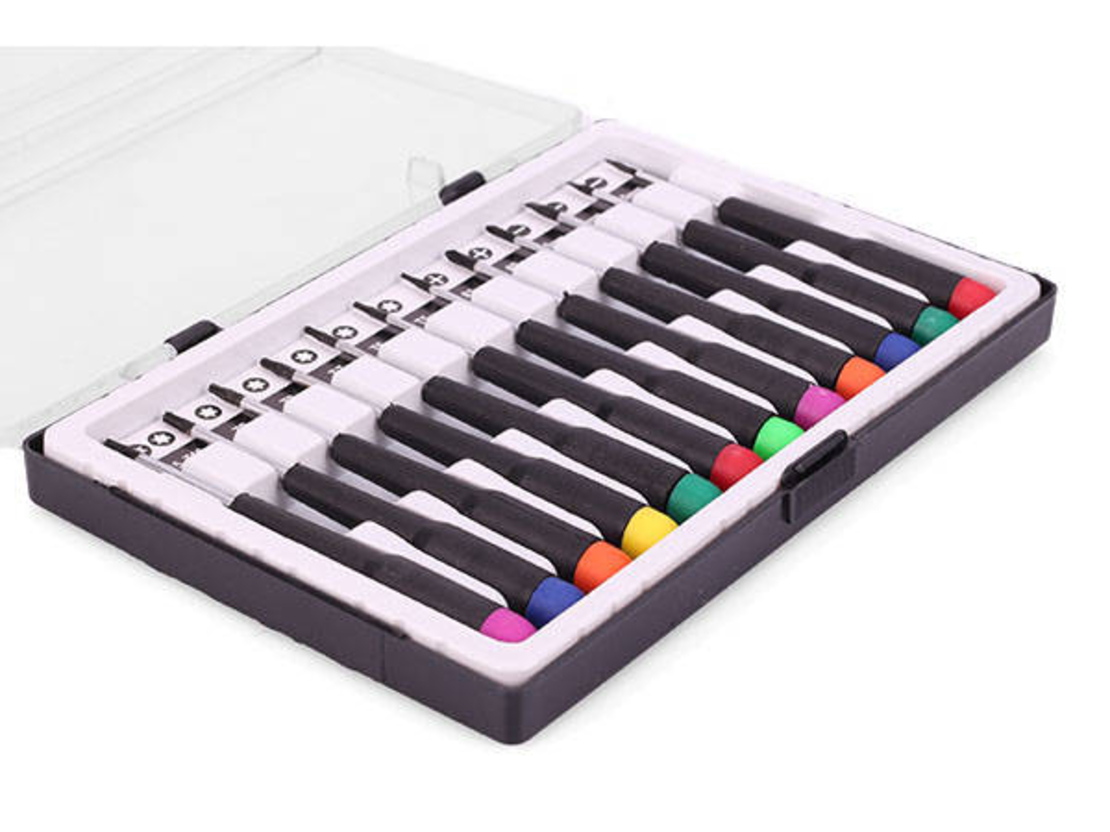 Прецизни отвертки Torx 12 бр + кутии Отвертки