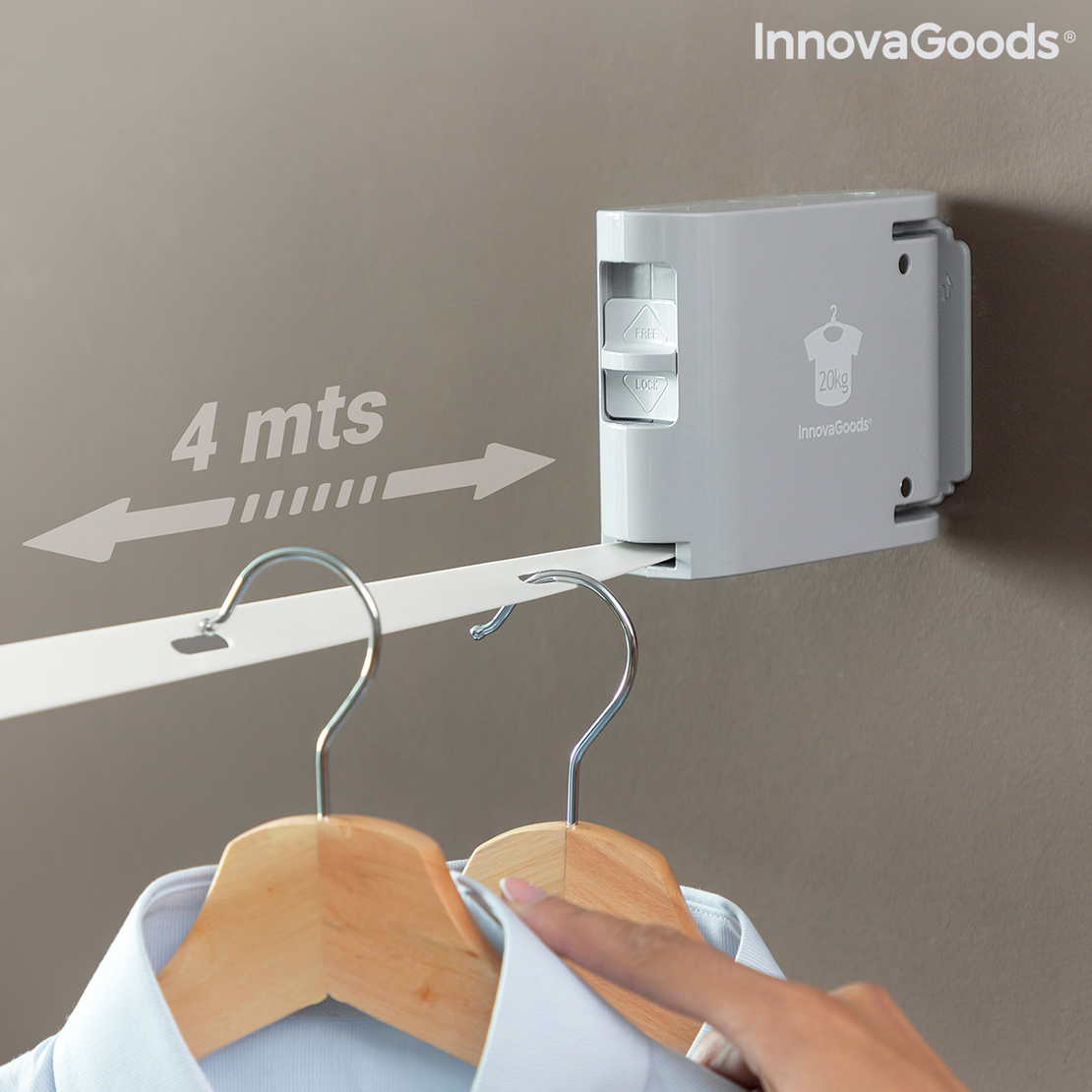 Прибиращ се Простор за Дрехи Raclox InnovaGoods