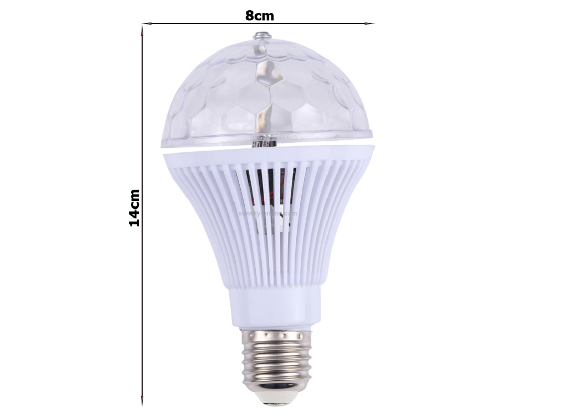 Rgb led крушка въртяща се е27 диско топка