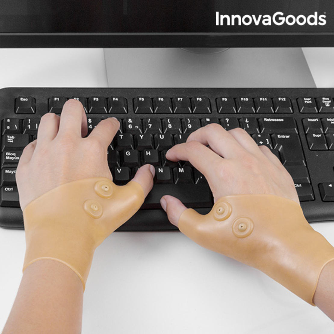 Защитни Стягащи Ленти за Китка с Магнитни Точки InnovaGoods (Опаковка от 2)