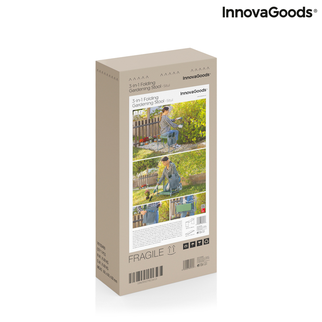 3 в 1 Сгъваема Градинска Пейка с Чанта за Инструменти Situl InnovaGoods