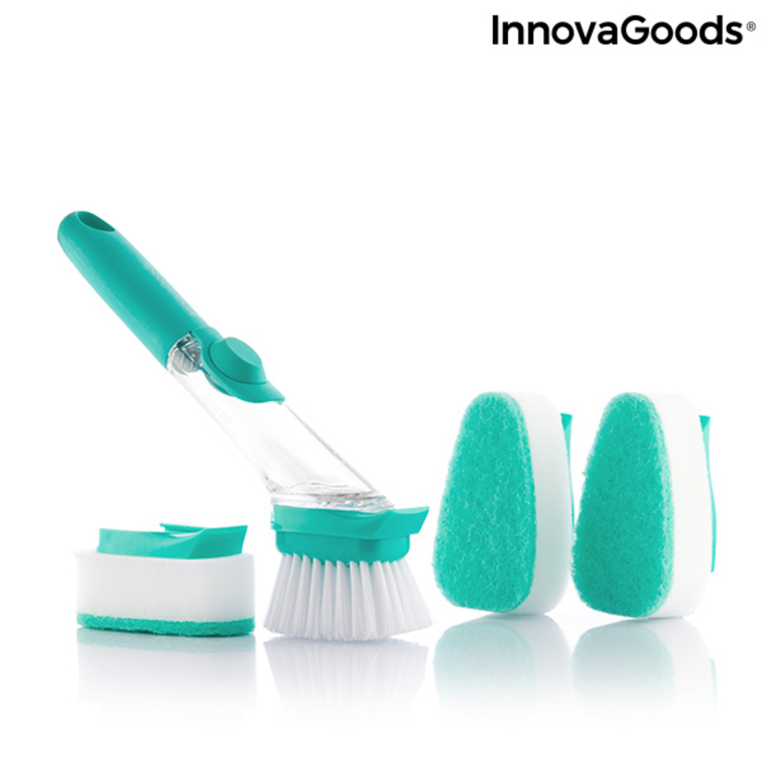 Четка за измиване с дръжка и дозатор за сапун Cleasy InnovaGoods