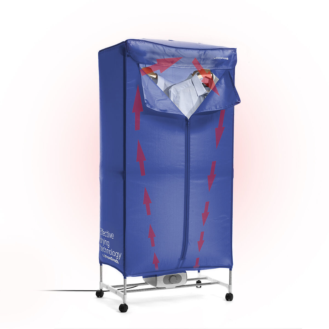 Преносим Електрически Сушилник за Дрехи с 2 Височини Dupledry Blue InnovaGoods 1200 W