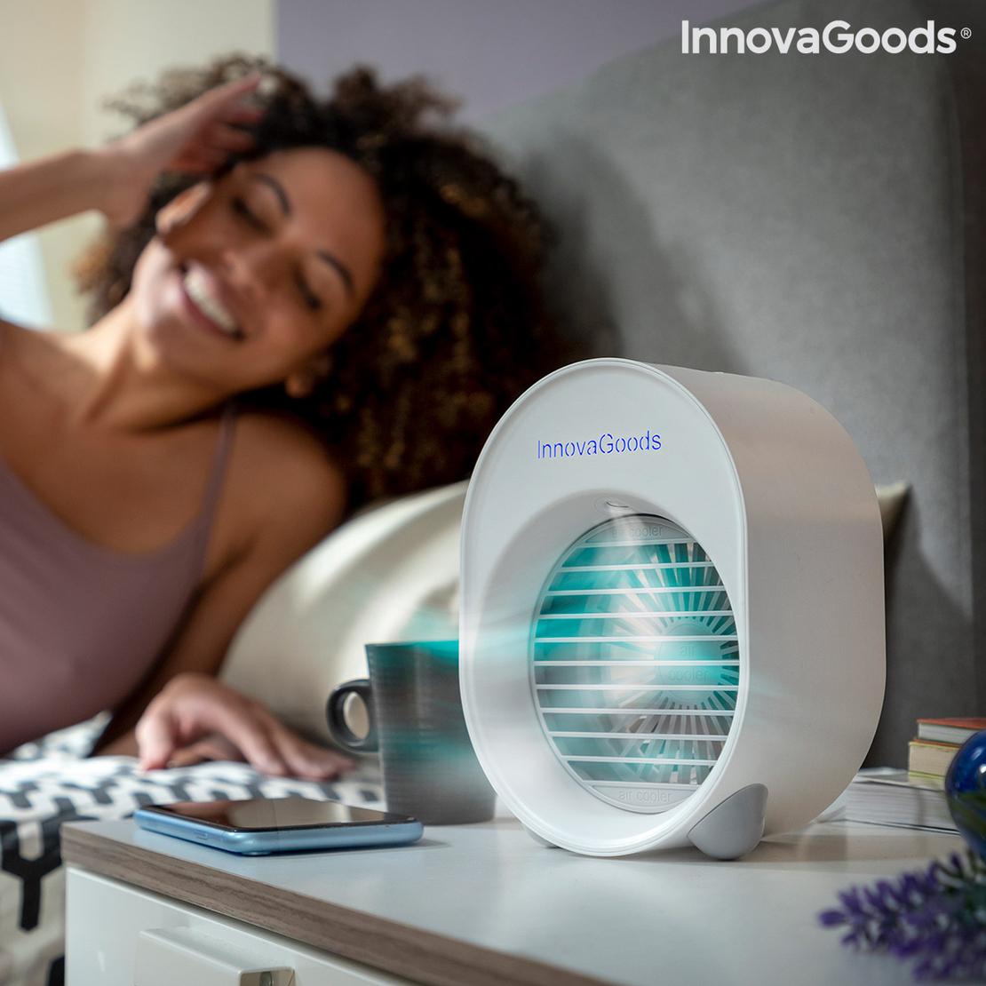 Мини Ултразвуков Охладител-Овлажнител с LED Koolizer InnovaGoods