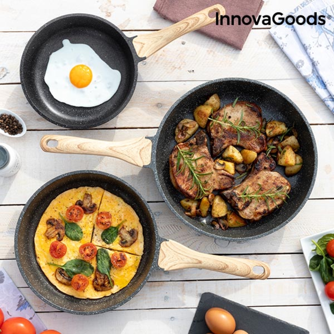 Тиган Premium Гранитен Ефект InnovaGoods (20 см)