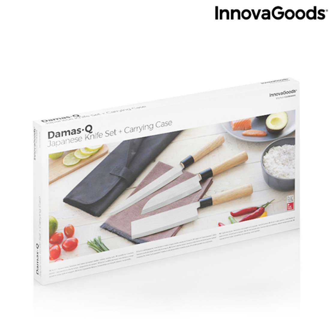 Комплект Японски Ножове с Професионален Калъф за Носене Damas·Q InnovaGoods