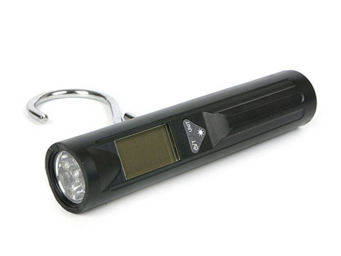 Електронна везна за риболов lcd 40кг led фенер