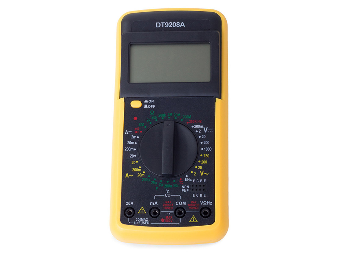 LCD измервателен уред мултицет с температурна сонда dt9208a