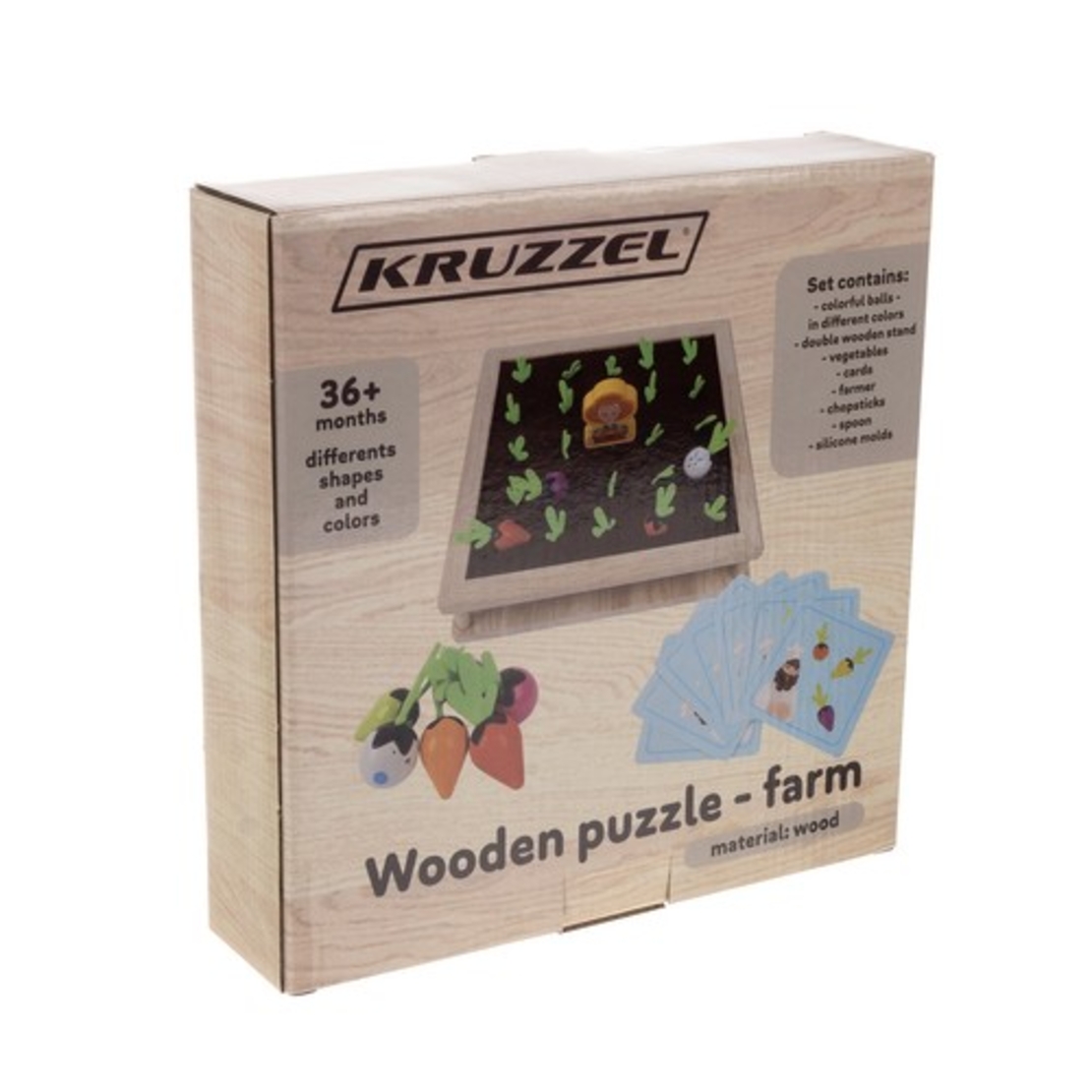 Дървен пъзел - ферма Kruzzel 22755