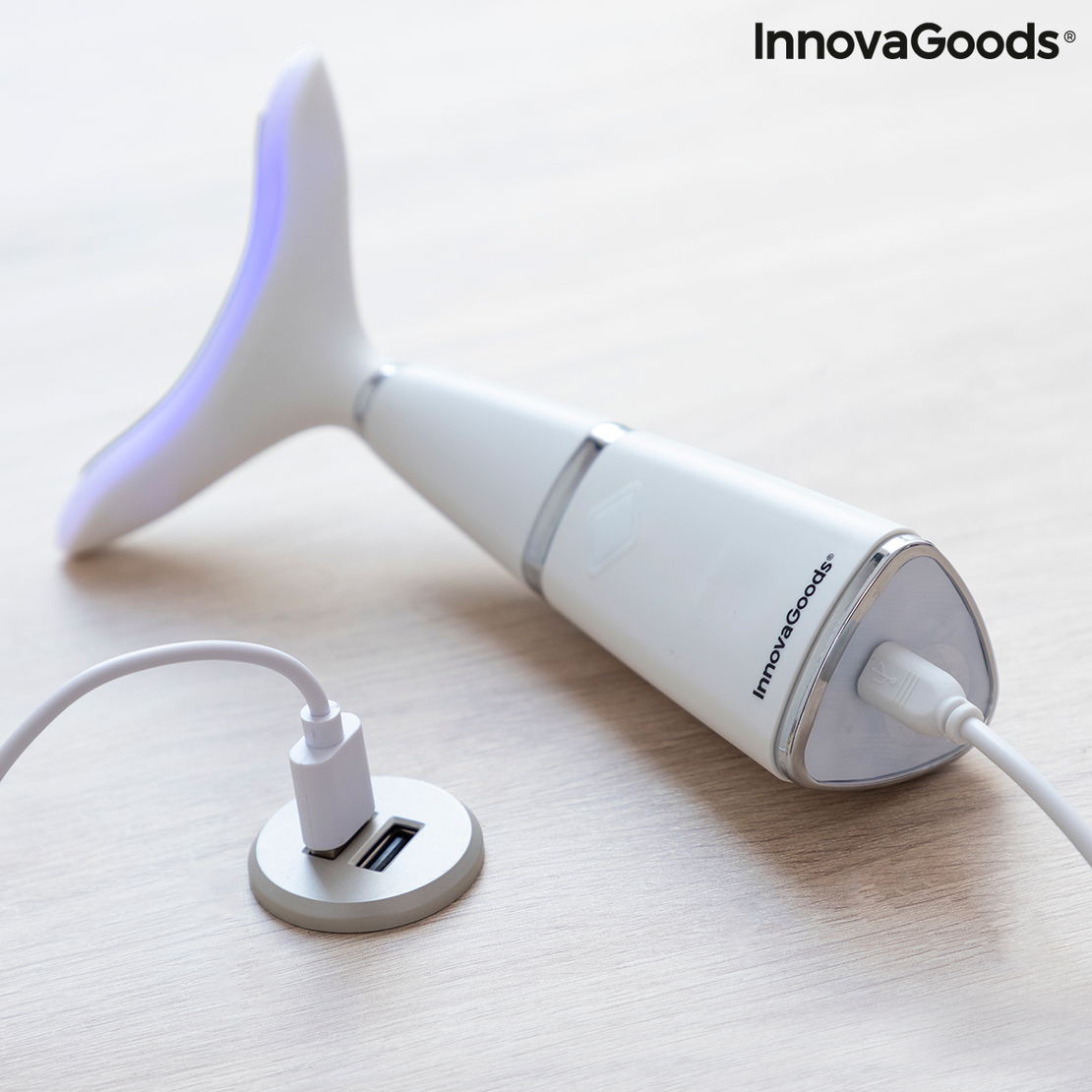 Редуктор за Двойна Брадичка с Фототерапия, Термотерапия и Вибрация Kinred InnovaGoods