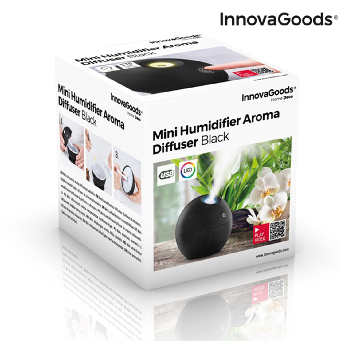 Мини Овлажнител Ароматизатор Black InnovaGoods