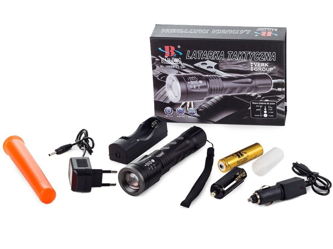 Bailong тактически led фенер cree zoom xm-l t6