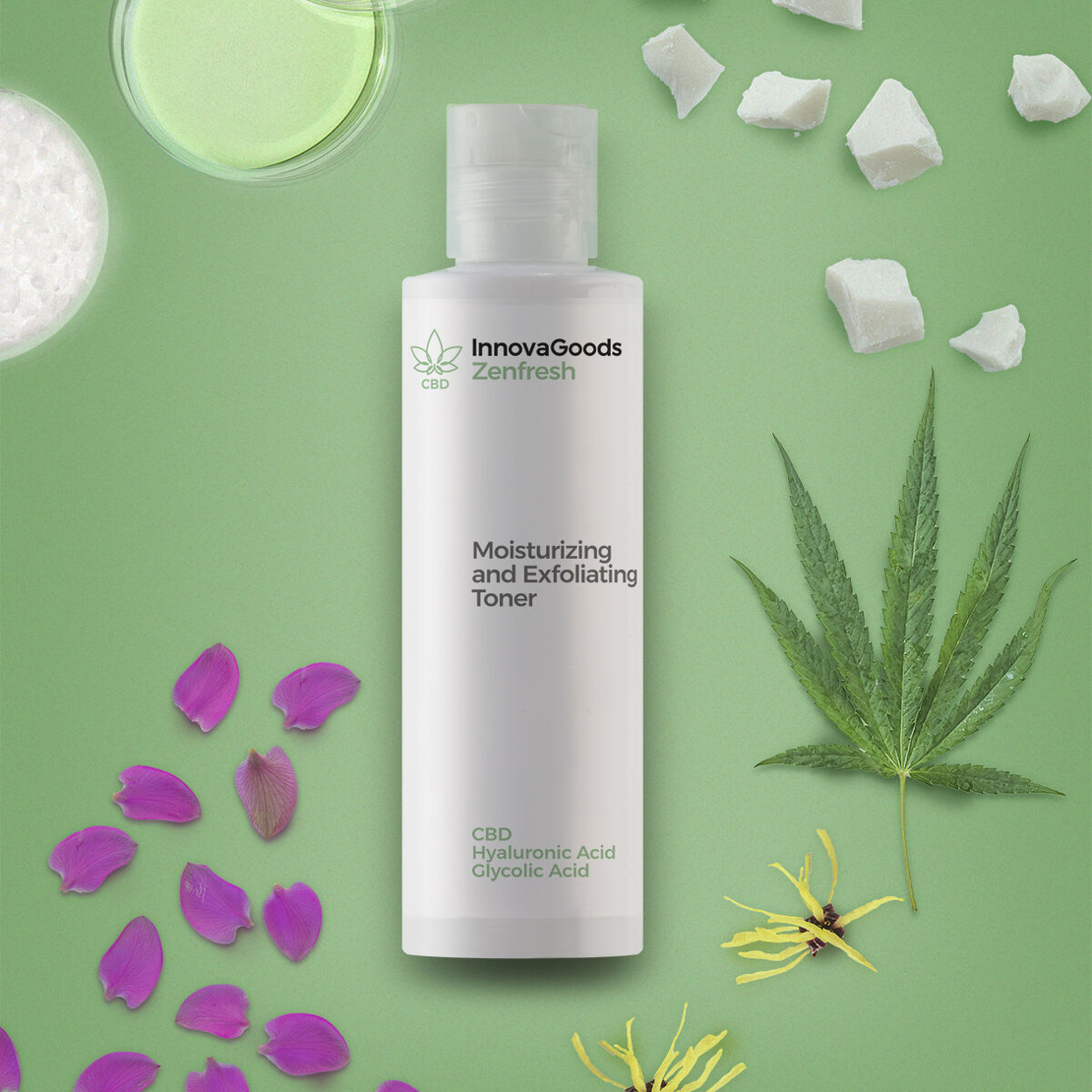 Овлажняващ и Ексфолиращ Тоник за Лице CBD Zenfresh InnovaGoods 150 ml