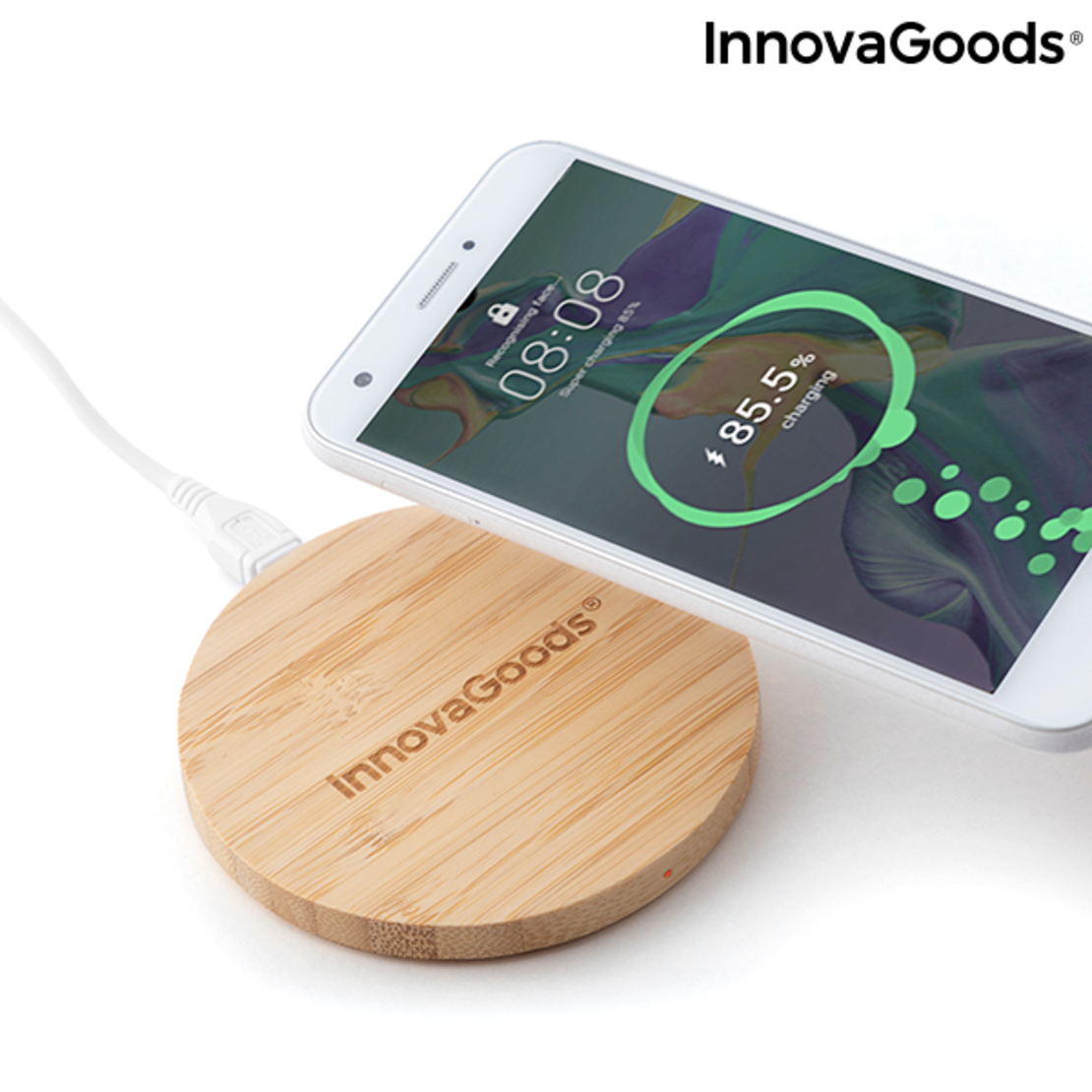Безжично бамбуково зарядно устройство InnovaGoods