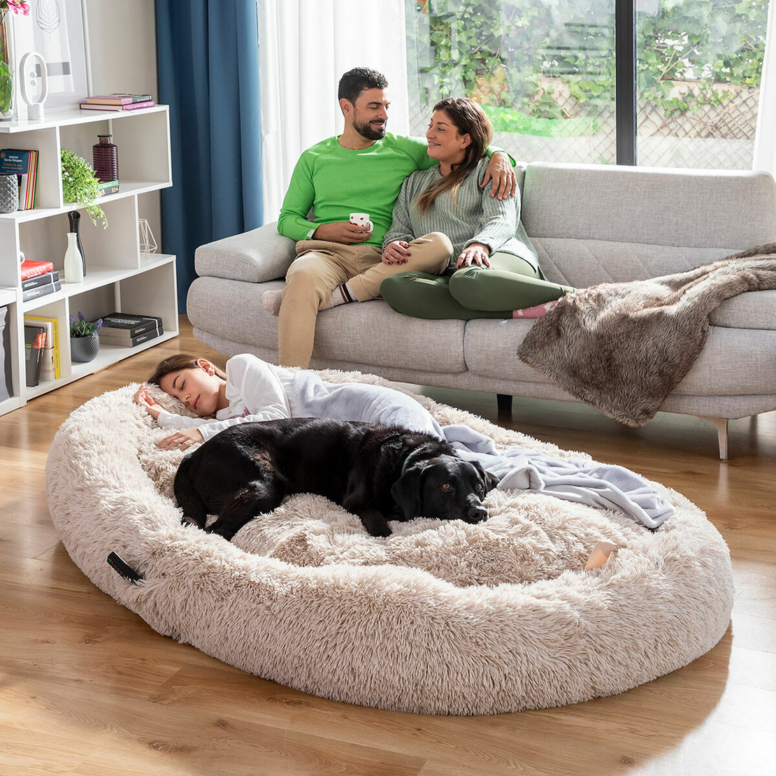 Антистресово легло за домашни любимци и хора Cloft InnovaGoods XXL Beige
