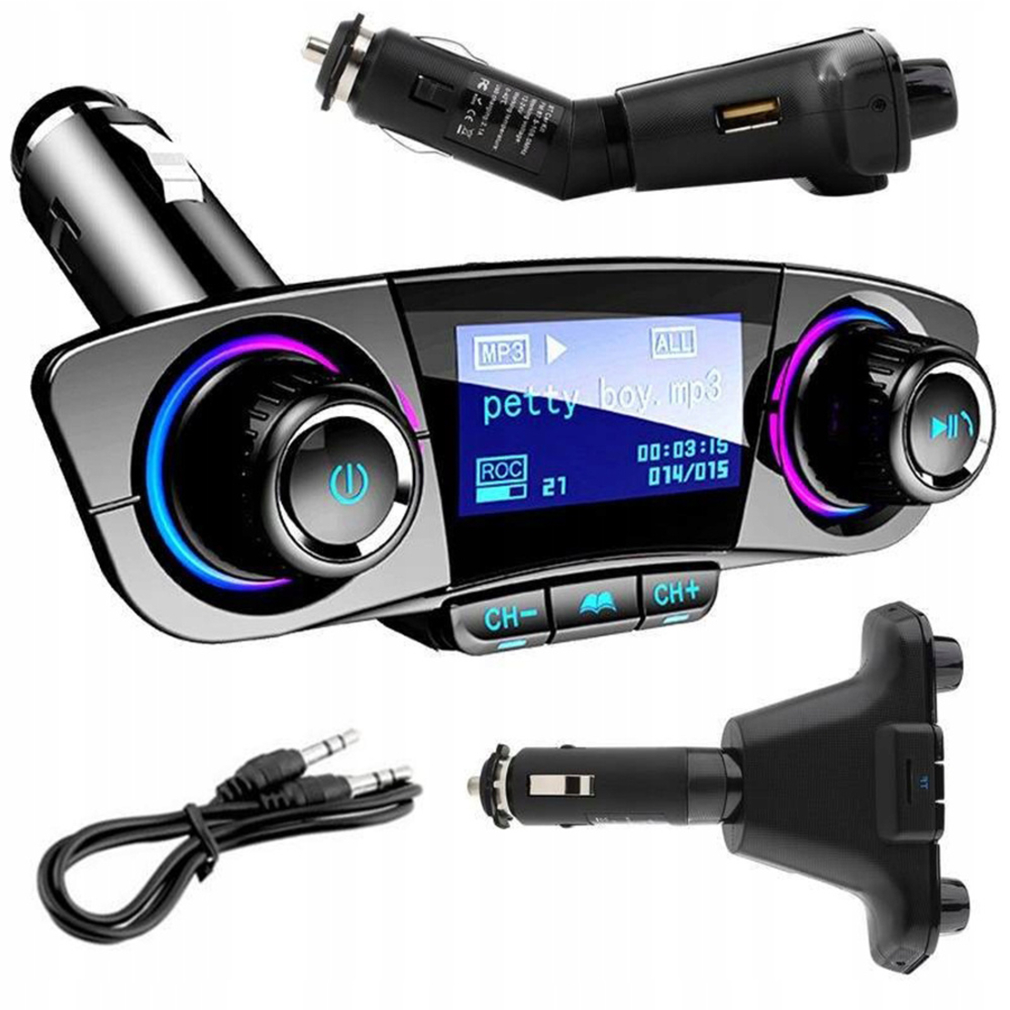Fm предавател bluetooth usb 5.0 многофункционален 8 в 1