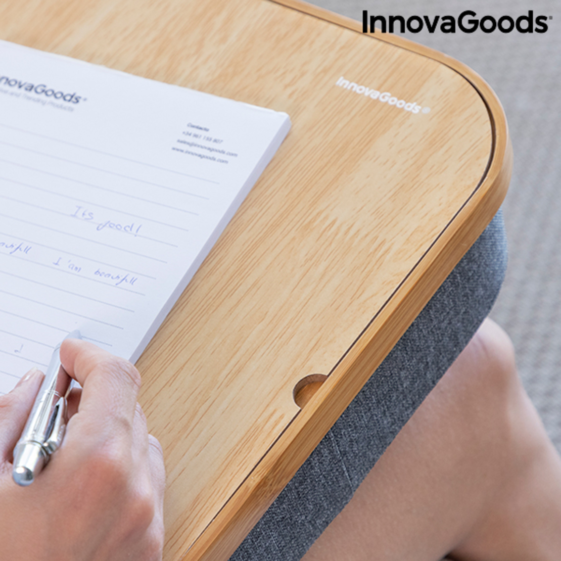 Преносимо Бюро за Лаптоп с Отделение за Съхранение Larage InnovaGoods