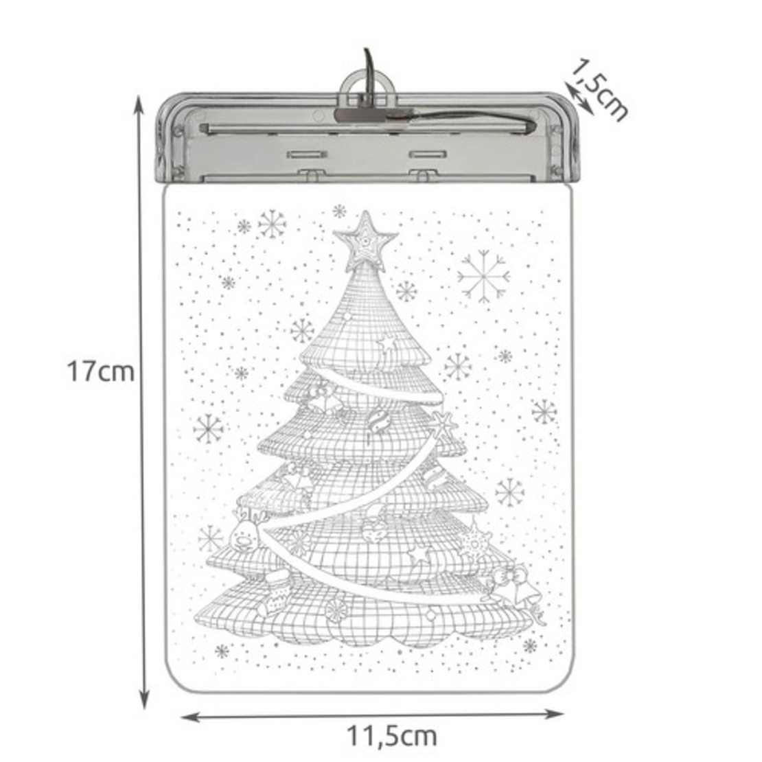 Витраж LED 3D- коледна елха