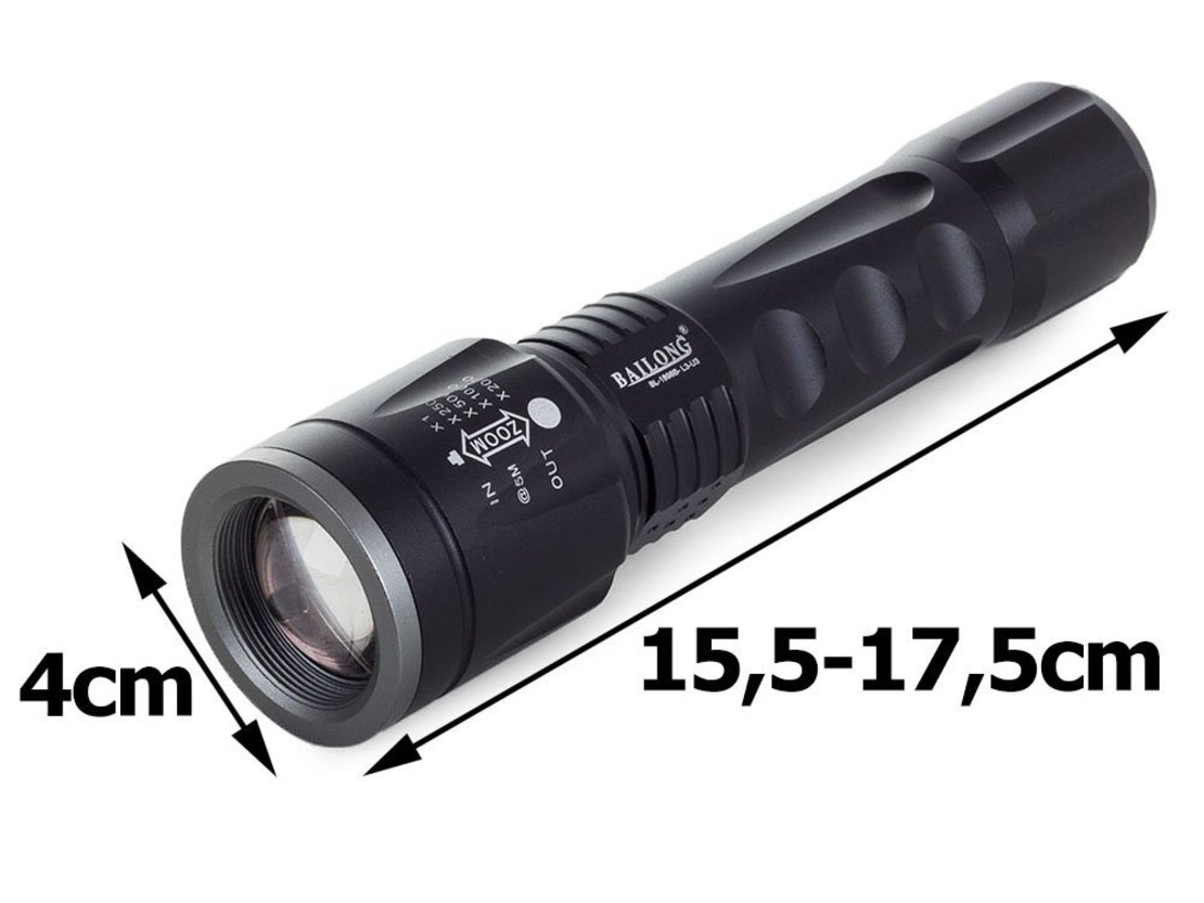 Bailong тактически led фенер cree zoom xm-l t6