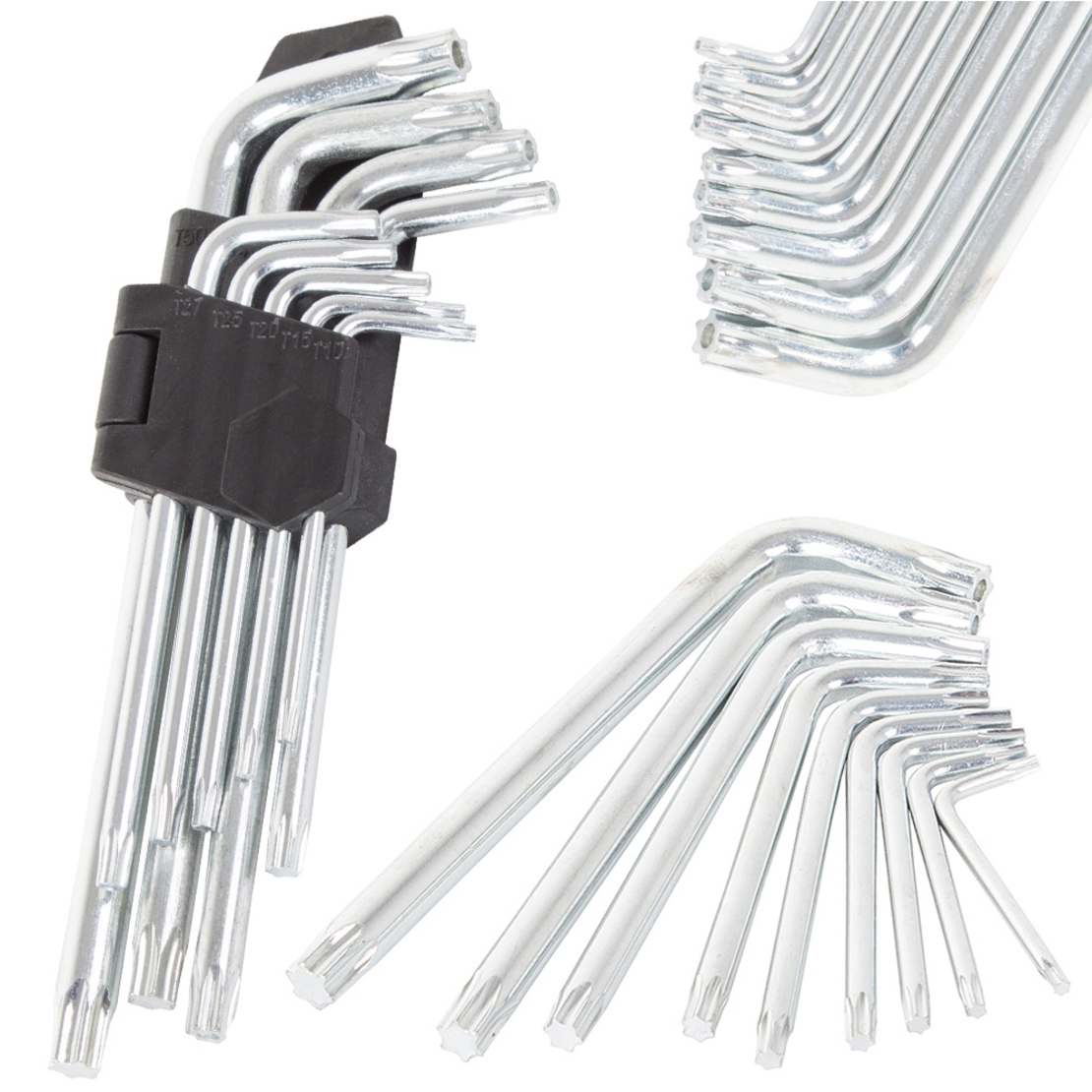 Шестограмни ключове 1.5-10 9 ел големи torx комплект