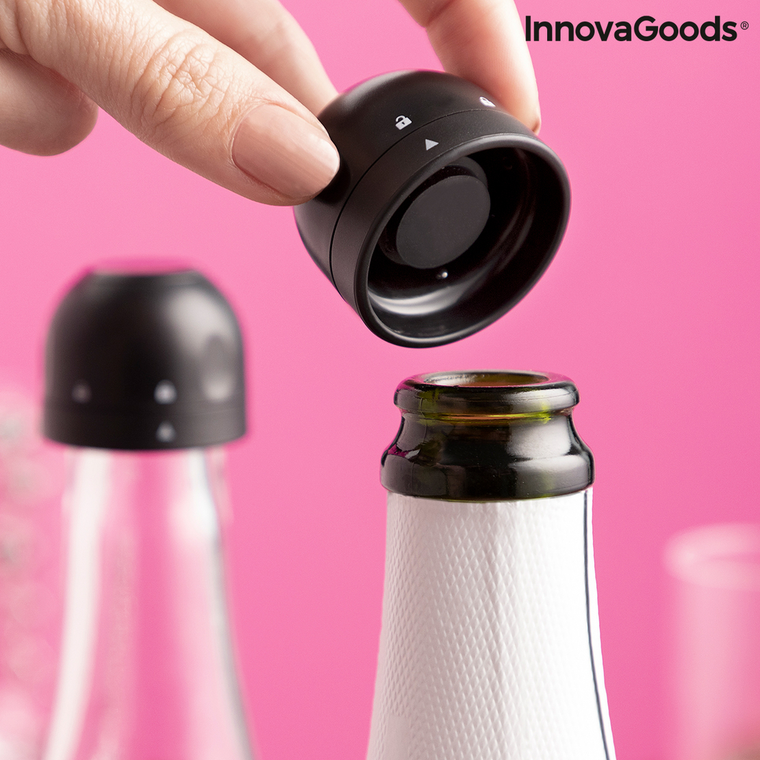 Комплект Тапи за Шампанско Fizzave InnovaGoods Опаковка от 2 единици