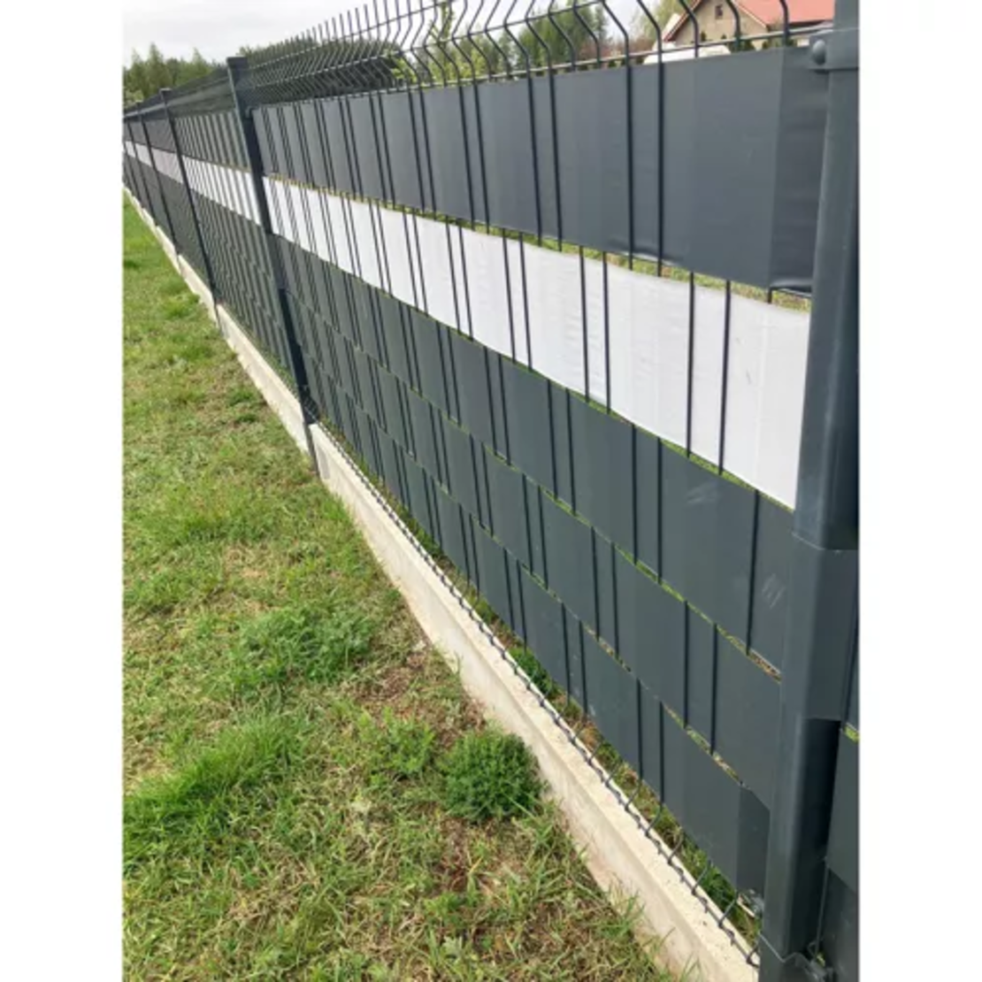 Оградна лента 19cmx35m 450g/m2 сива 23697