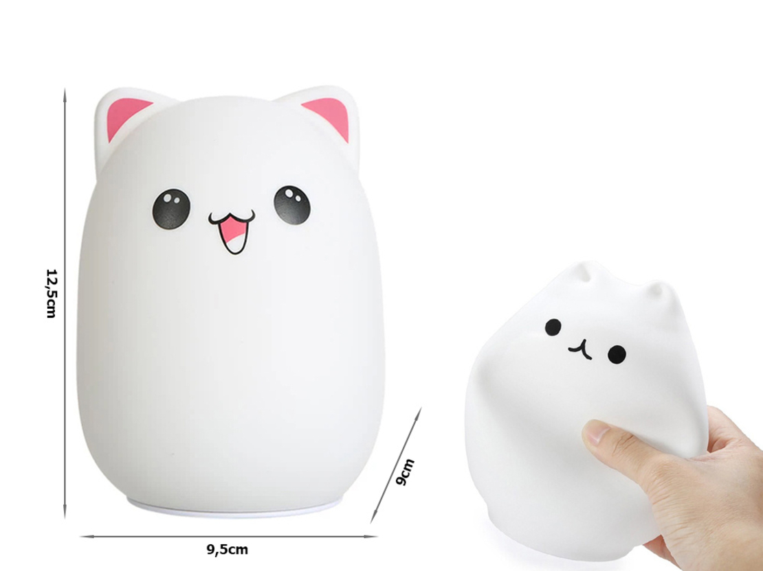 Детска нощна лампа led cat kitty rgb pilot