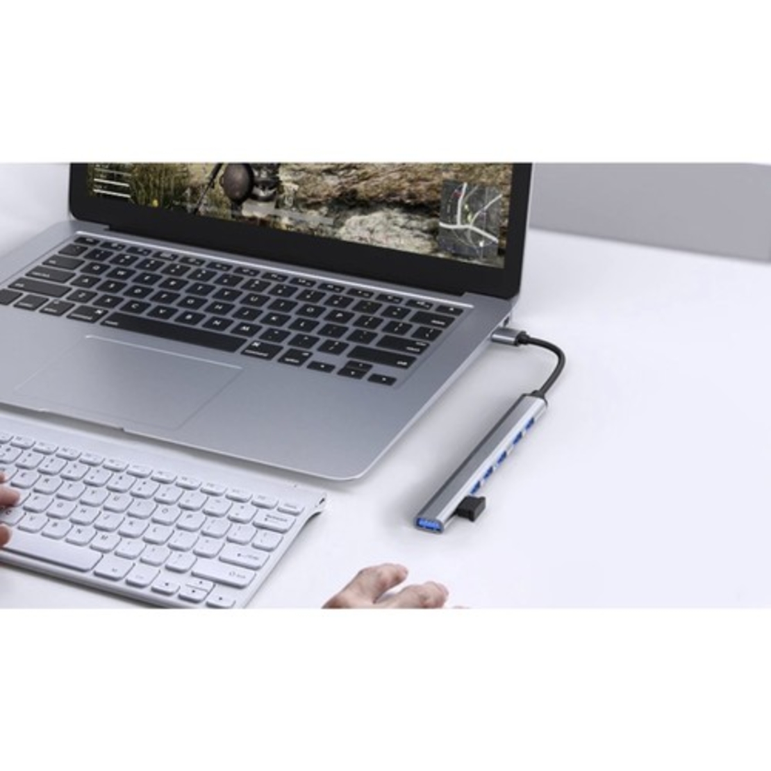 USB HUB - 1 порт 3.2 + 6 порта 2.0 Izoxis 24374