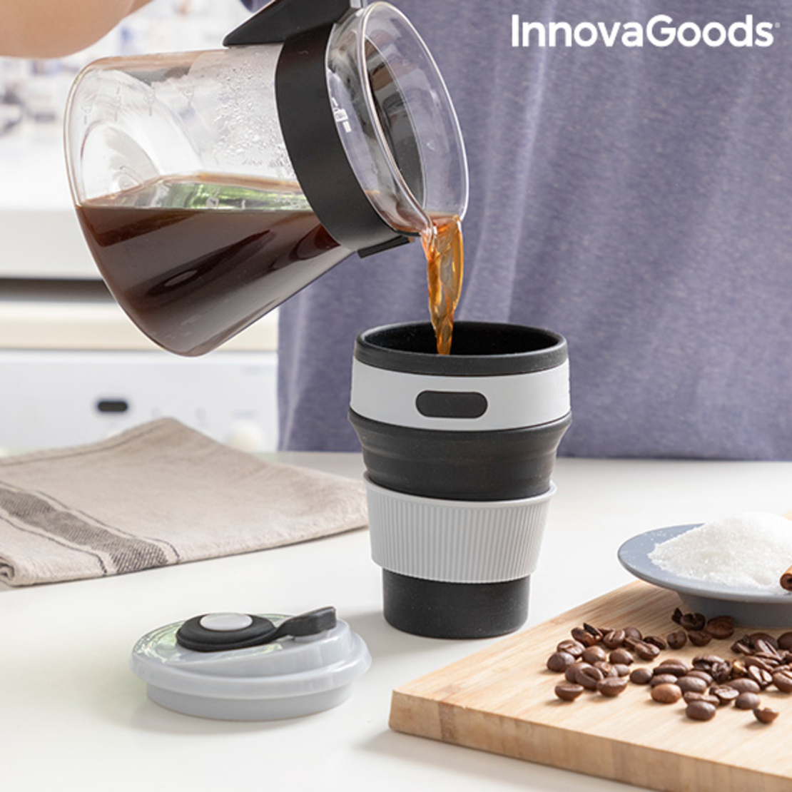 Силиконова Сгъваема Чаша Flahsie InnovaGoods