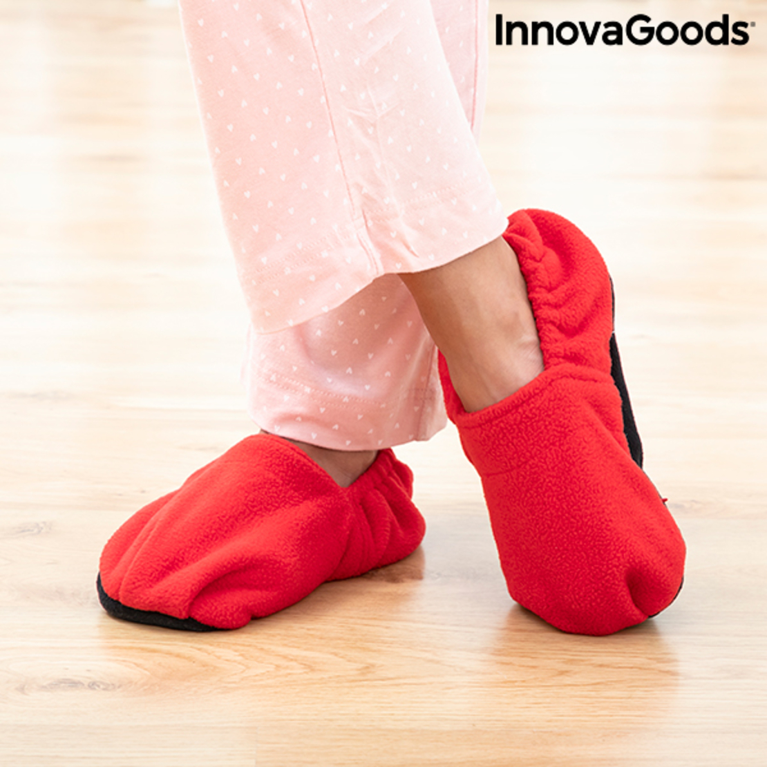 Домашни Чехли, Затоплящи се в Микровълнова Печка InnovaGoods Червен