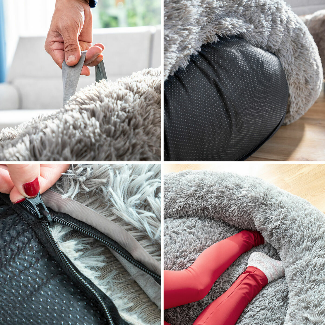 Антистресово легло за домашни любимци и хора Cloft InnovaGoods XXL Grey