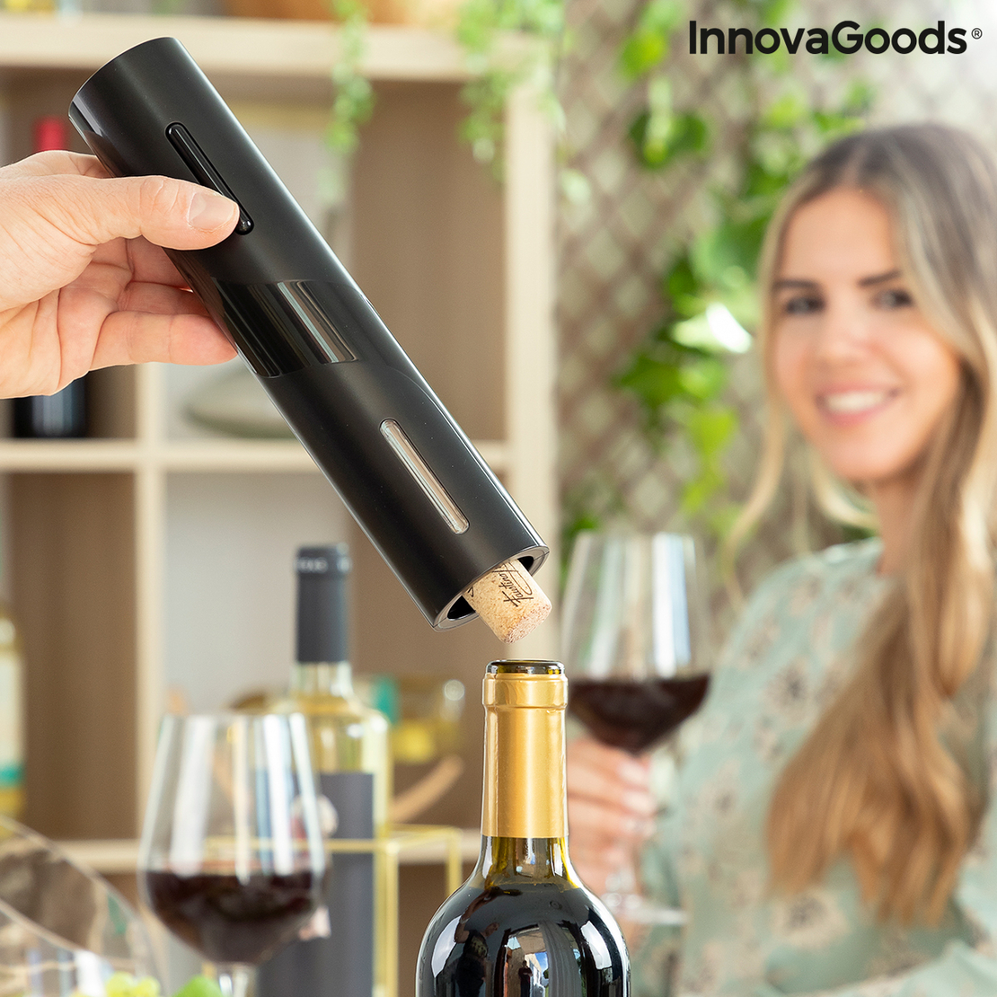 Електрически Тирбушон с Аксесоари за Вино Corking InnovaGoods