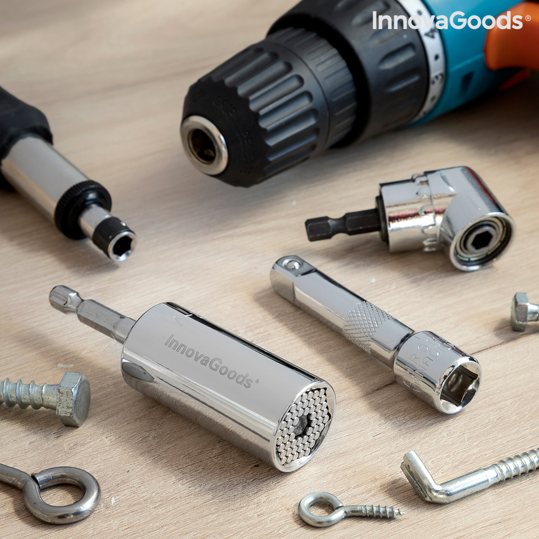 Универсален Гаечен Ключ с Аксесоари Uniscrew InnovaGoods