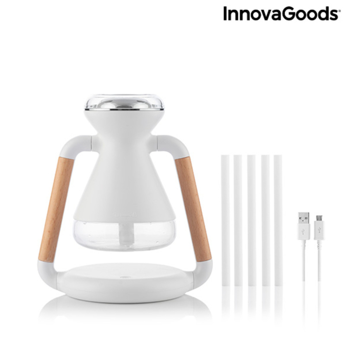 Овлажнител Дифузьор с Аромати и Безжично Зарядно Устройство 3 в 1 Misvolt InnovaGoods