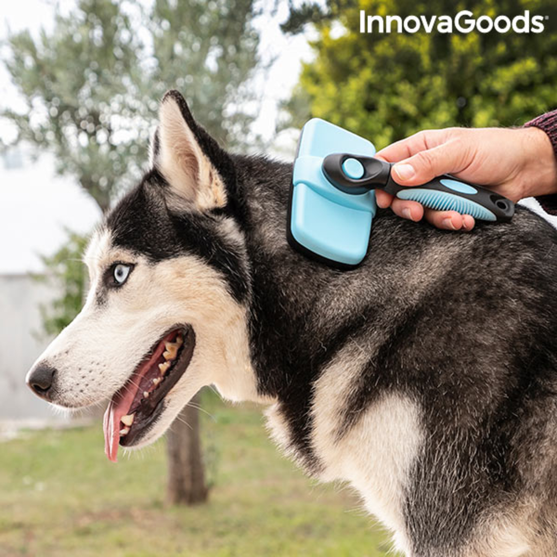Четка за почистване на домашни любимци с прибиращи се зъбци Groombot InnovaGoods