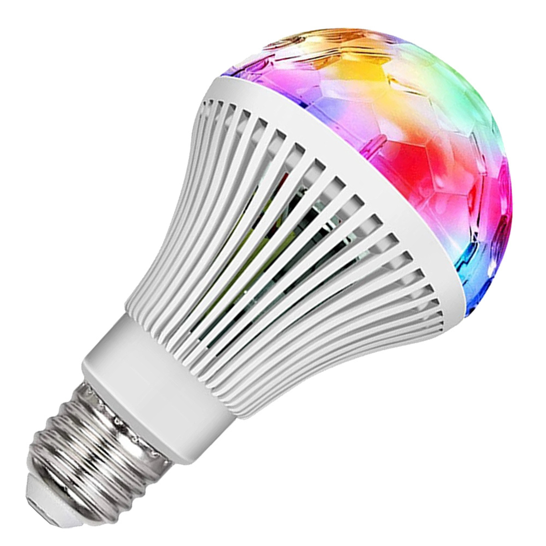 Rgb led крушка въртяща се е27 диско топка