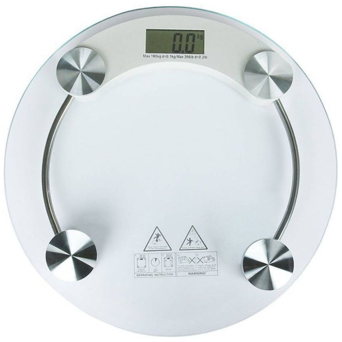 Електронна везна за баня 180кг стъклена lcd
